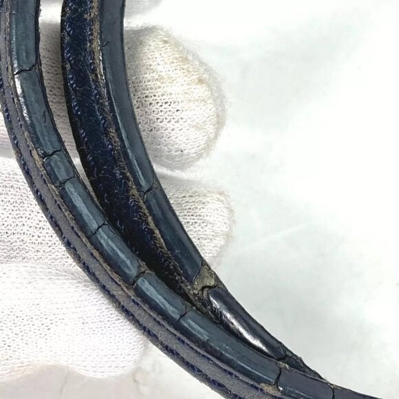 Auth CELINE Old Sulky Tote Bag 2WAY Bag Crossbody Shoulder Bag Leather/PVC blue/ - Picture 11 of 16